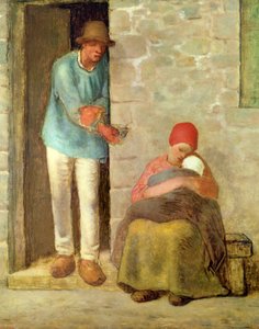 Voeding, 1858 door Jean Francois Millet